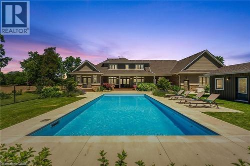 42 Parsonage Road, Ancaster, ON - Outdoor With In Ground Pool With Deck Patio Veranda