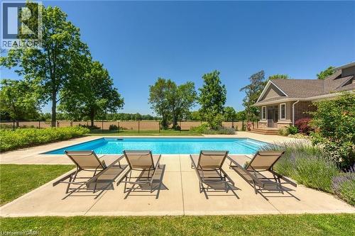 42 Parsonage Road, Ancaster, ON - Outdoor With In Ground Pool With Deck Patio Veranda With Backyard