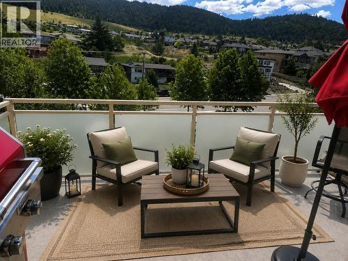 Updated Frosted Glass Railing For Added Privacy ++Virtually Staged - 7343 Okanagan Landing Road Unit# 2402, Vernon, BC -  With View