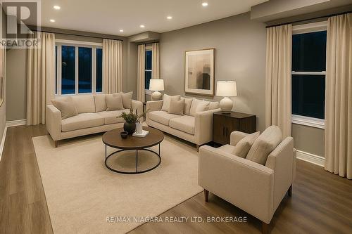 AI decorated living room - 2505 Stevensville Road, Fort Erie (Stevensville), ON - Indoor Photo Showing Living Room