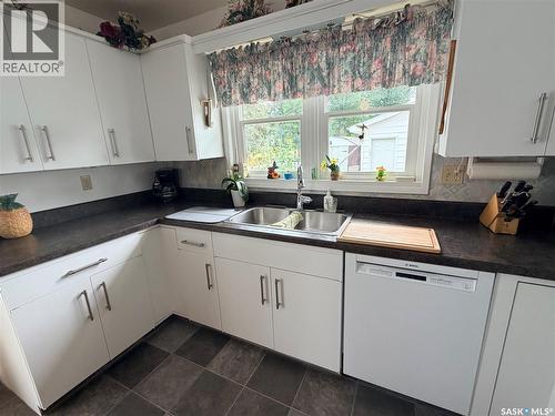 225 Dominion Road, Assiniboia, SK - Indoor Photo Showing Kitchen With Double Sink