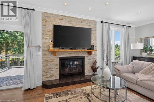741 South Coast Drive, Nanticoke, ON - Indoor Photo Showing Living Room With Fireplace