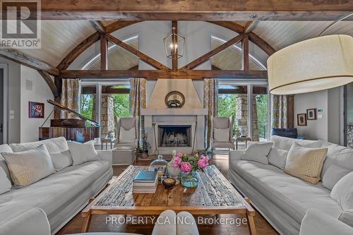 10955 Old River Road, Middlesex Centre, ON - Indoor Photo Showing Living Room With Fireplace
