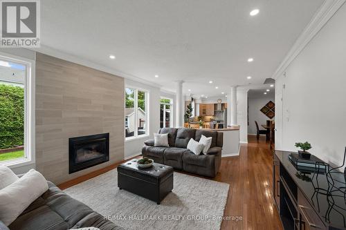 2104 Sandy Oaks Drive, Ottawa, ON - Indoor Photo Showing Living Room With Fireplace
