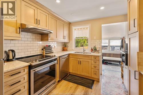 1220 Bruce Avenue, Windsor, ON - Indoor Photo Showing Kitchen With Double Sink