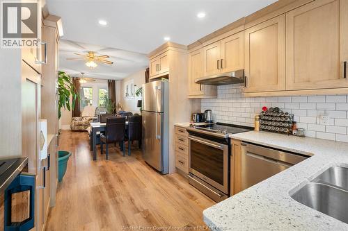 1220 Bruce Avenue, Windsor, ON - Indoor Photo Showing Kitchen With Double Sink