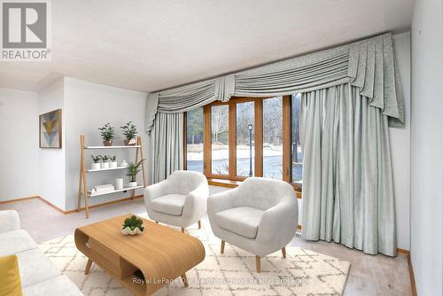 Virtually Staged Living room - 18 Rosecliff Court, Trent Hills (Hastings), ON - Indoor Photo Showing Living Room