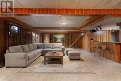 Virtually staged Rec room - 