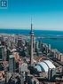 Arial View 0f Bldg + CN Tower & Lake Ontario - 4406 - 300 Front Street W, Toronto, ON  - Outdoor With Body Of Water With View 