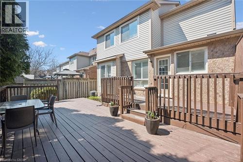 Spacious multi-level wood deck with integrated steps - 5147 Ravine Crescent, Burlington, ON - Outdoor With Deck Patio Veranda With Exterior