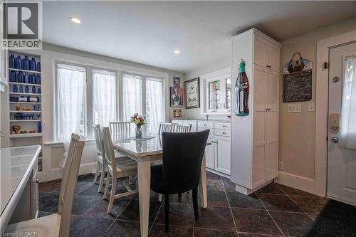 Spacious Dining room flanked with  built-in cabinetry. - 99 Argyle Street N, Caledonia, ON - Indoor Photo Showing Dining Room