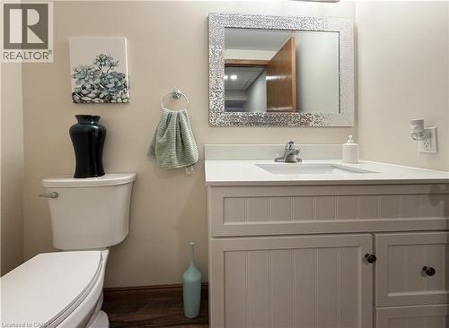 Basement bathroom with quartz counter. - 7 Mann Avenue, Simcoe, ON - Indoor Photo Showing Bathroom