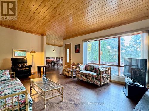Open to dining area and walk-out to deck. - 2 William Street, Northern Bruce Peninsula, ON - Indoor Photo Showing Living Room