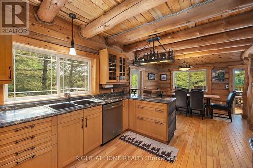 235 Loch Erne Road, Mcdougall, ON - Indoor Photo Showing Kitchen With Double Sink