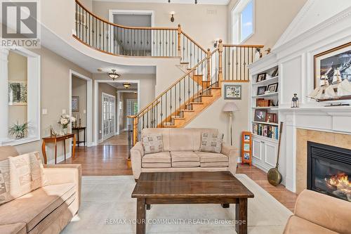 53 Brookwood Drive, Barrie, ON - Indoor Photo Showing Living Room With Fireplace