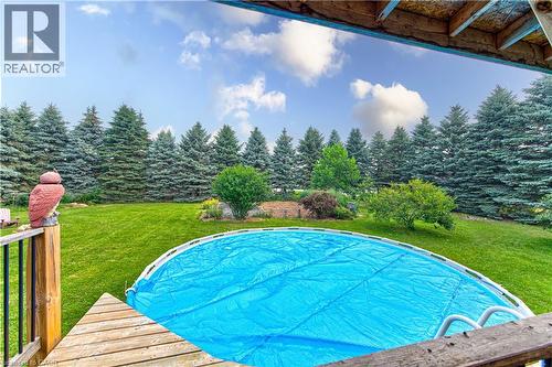 40 Peter Street, Scotland, ON - Outdoor With Above Ground Pool With Backyard