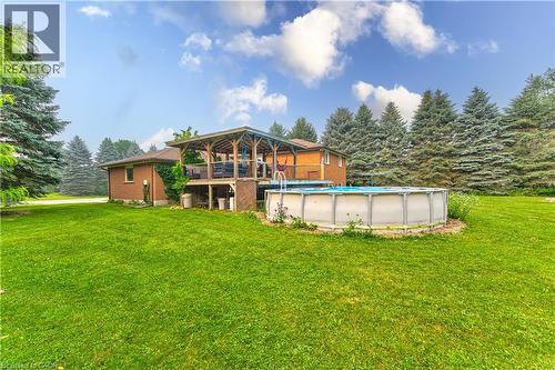40 Peter Street, Scotland, ON - Outdoor With Above Ground Pool With Backyard
