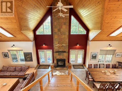 3 Northshore Drive, Parry Sound Remote Area, ON - Indoor Photo Showing Living Room With Fireplace