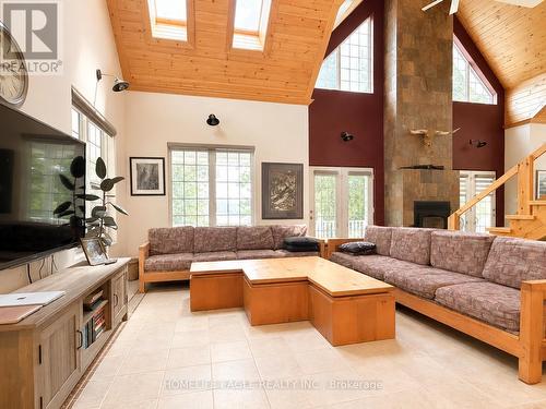 3 Northshore Drive, Parry Sound Remote Area, ON - Indoor Photo Showing Living Room With Fireplace