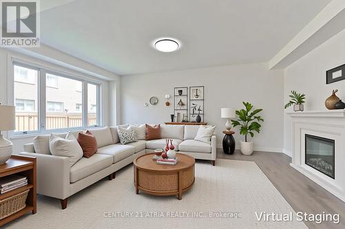 134 Fallharvest Way, Whitchurch-Stouffville, ON - Indoor Photo Showing Living Room With Fireplace