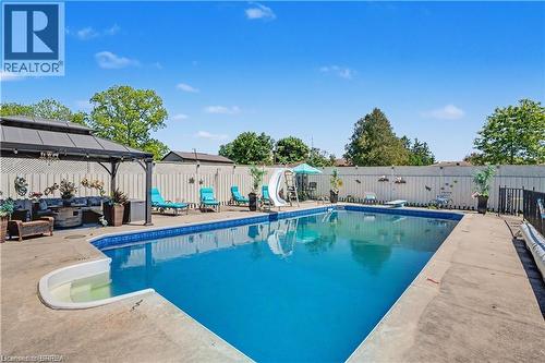 52 Lorne Avenue, Burford, ON - Outdoor With In Ground Pool With Backyard