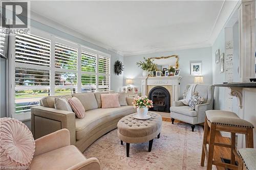 52 Lorne Avenue, Burford, ON - Indoor Photo Showing Living Room With Fireplace