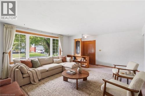 Virtually Staged - 6 Caprice Court, Hamilton, ON - Indoor Photo Showing Living Room