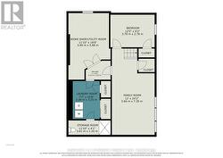 Basement floor plan. Toilet/shower not plumbed in. - 