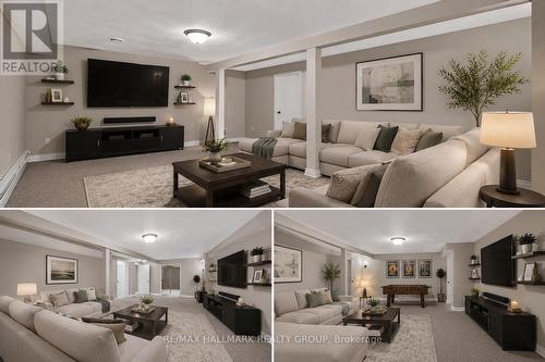 Virtually staged recreation room - 20 Cramer Drive, Ottawa, ON - Indoor Photo Showing Living Room