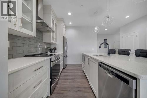 132 Howse Crescent Ne, Calgary, AB - Indoor Photo Showing Kitchen With Double Sink With Upgraded Kitchen
