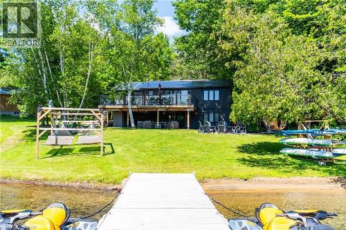 Beachfront and view of back of the property. - 1558 Fish Hatchery Road Unit# 10, Muskoka Lakes, ON - Outdoor