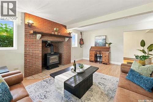 Saskatoon Wright Acreage, Corman Park Rm No. 344, SK - Indoor Photo Showing Living Room With Fireplace