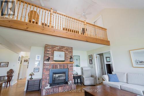 490 Silver Birch Drive, Tiny, ON - Indoor Photo Showing Living Room With Fireplace