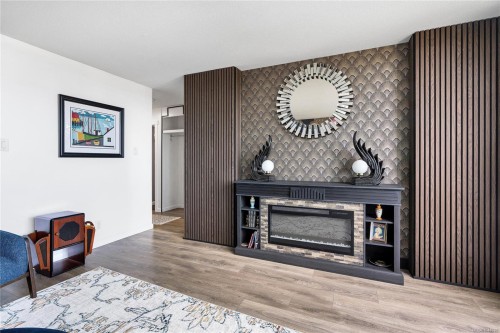 #2104-647 Michigan St, Victoria, BC - Indoor Photo Showing Other Room With Fireplace