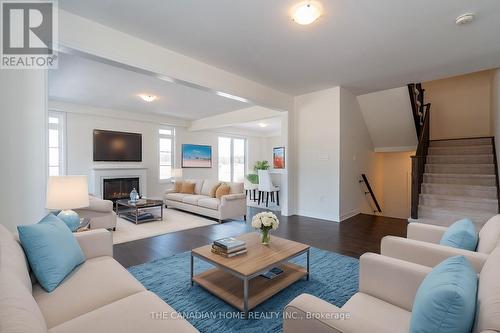 3 Blain Drive, Hamilton, ON - Indoor Photo Showing Living Room With Fireplace