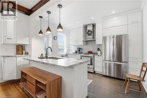 37 Connaught Avenue S, Hamilton, ON - Indoor Photo Showing Kitchen With Stainless Steel Kitchen With Upgraded Kitchen