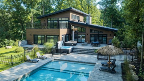 Face arrière - 459 Rue Wellesley, Hudson, QC - Outdoor With In Ground Pool