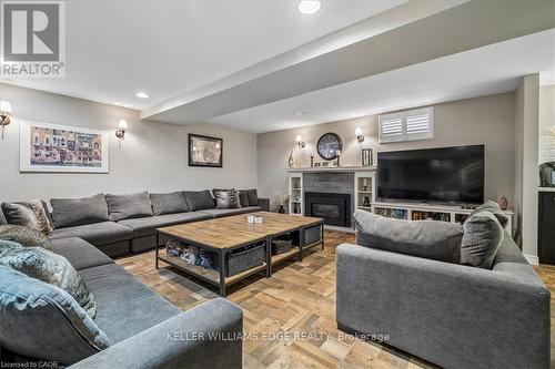 573 Beach Boulevard, Hamilton, ON - Indoor Photo Showing Living Room With Fireplace