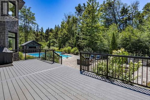 Deck off Sunroom - 27 Kingfisher Crescent, Tiny, ON - Outdoor With Deck Patio Veranda