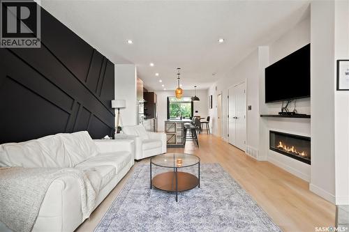 2023 Edward Street, Regina, SK - Indoor Photo Showing Living Room With Fireplace
