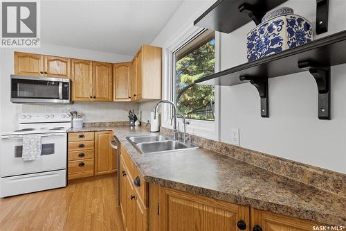 215 Margaret Street, Bulyea, SK - Indoor Photo Showing Kitchen With Double Sink