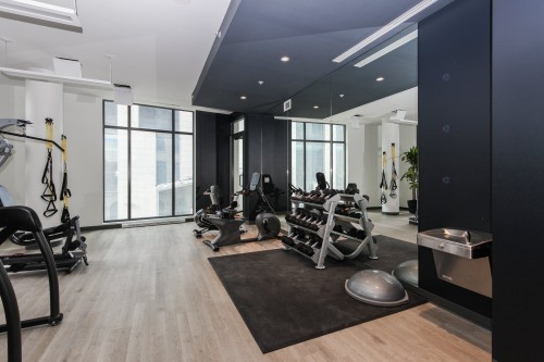 Exercise Room - 2104-628 Rue St-Jacques, Montréal (Ville-Marie), QC - Indoor Photo Showing Gym Room