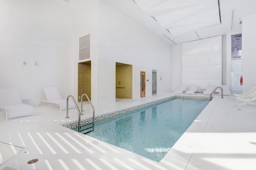 Pool - 422-365 Rue St-André, Montréal (Ville-Marie), QC - Indoor Photo Showing Other Room With In Ground Pool