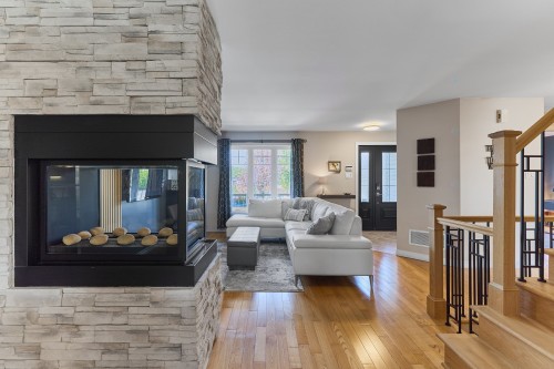 Salon - 21 Rue Des Catalpas, Saint-Philippe, QC - Indoor Photo Showing Living Room With Fireplace