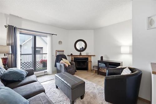 2307-100 Plaza Dr, Winnipeg, MB - Indoor Photo Showing Living Room With Fireplace