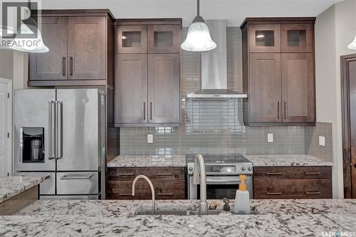 3826 Goldfinch Way, Regina, SK - Indoor Photo Showing Kitchen With Stainless Steel Kitchen With Upgraded Kitchen