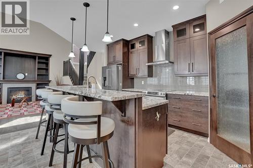 3826 Goldfinch Way, Regina, SK - Indoor Photo Showing Kitchen With Upgraded Kitchen