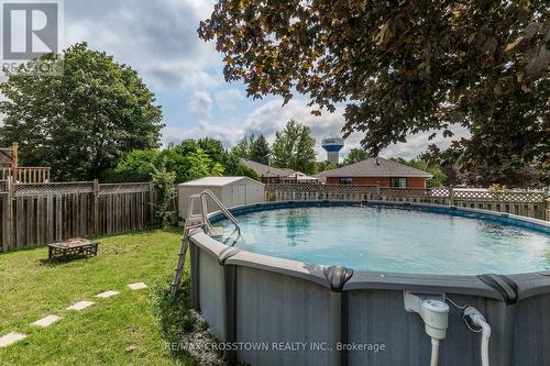 1 Lang Drive, Barrie, ON - Outdoor With Above Ground Pool With Backyard