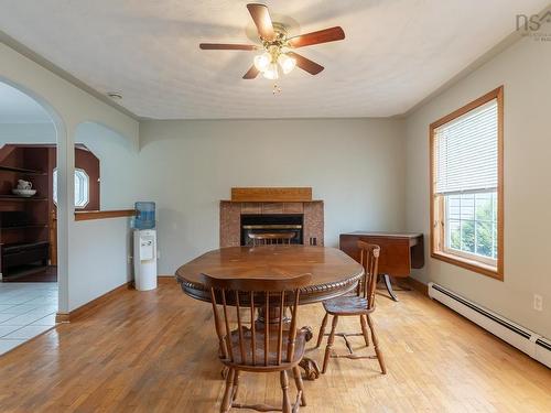 10 Sylvania Terrace, Hammonds Plains, NS - Indoor Photo Showing Dining Room With Fireplace