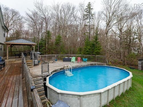 10 Sylvania Terrace, Hammonds Plains, NS - Outdoor With Above Ground Pool With Deck Patio Veranda With Backyard
